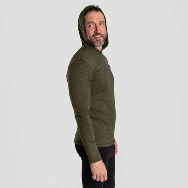 mens highly breathable pullover hoodie midweight color green