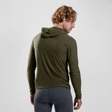 mens highly breathable sun hoodie color green