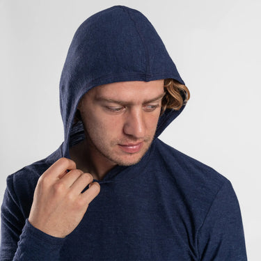 mens thermo regulate sun hoodie color navy blue