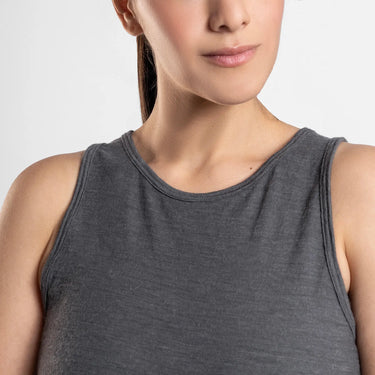 womens sustainable running tank top ultralight color gray