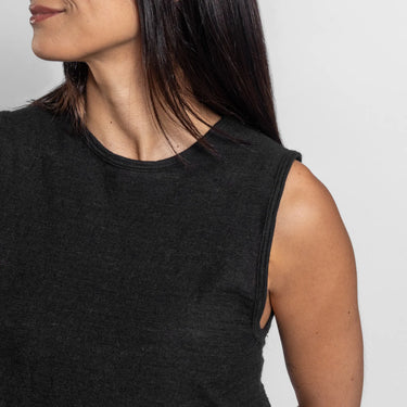 womens ultra soft crop tank featherweight color black